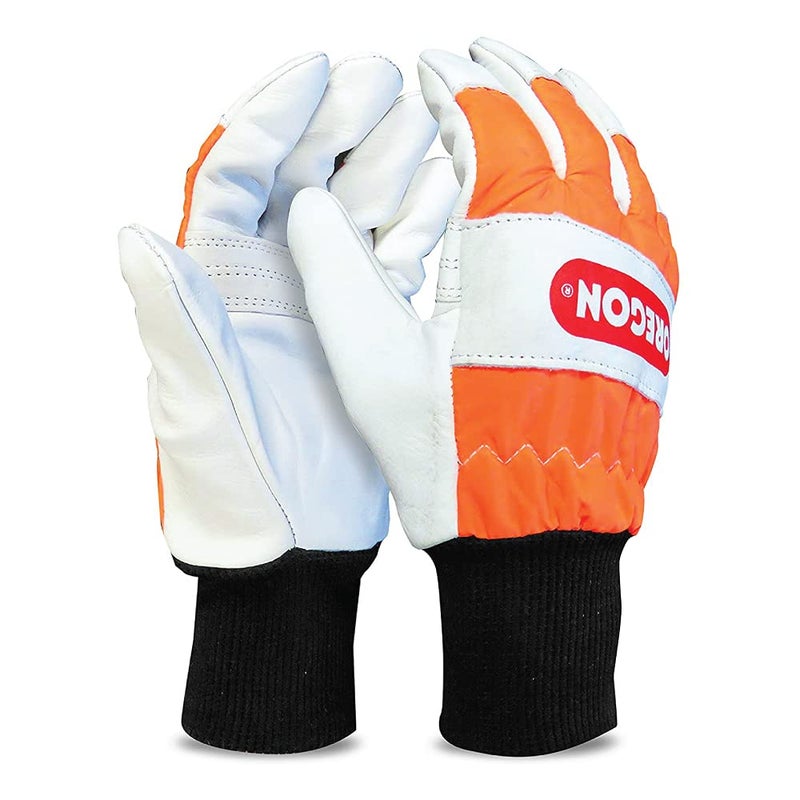 Oregon Chainsaw Left-Hand Protection Leather Gloves â€“ Extra Large (Size 11) (91305XL) - Image 1